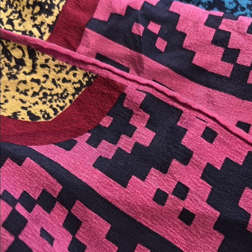Vintage Christian Dior Floral Silk Scarf - Picture 4 of 5